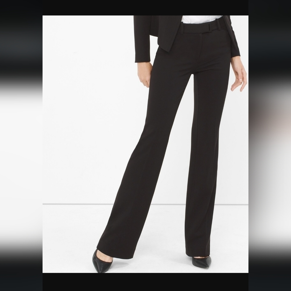 WHBM Seasonless Slim Flare Pants Size 2 Short Black